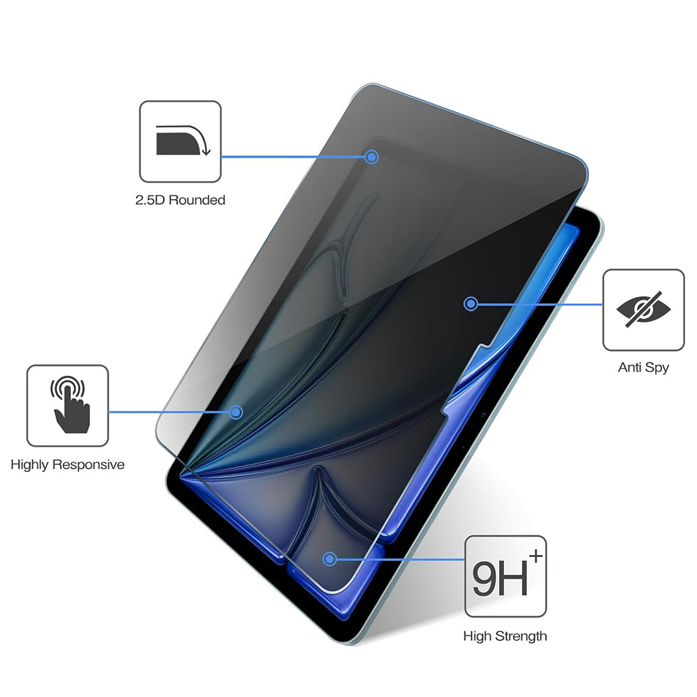 Zaštitna folija Ekran Privacy Techsuit ArmorGlass CrystalHD za Samsung Galaxy Tab A11+ / Tab A9+, Kaljeno staklo, Full Glue, Set 2 komada