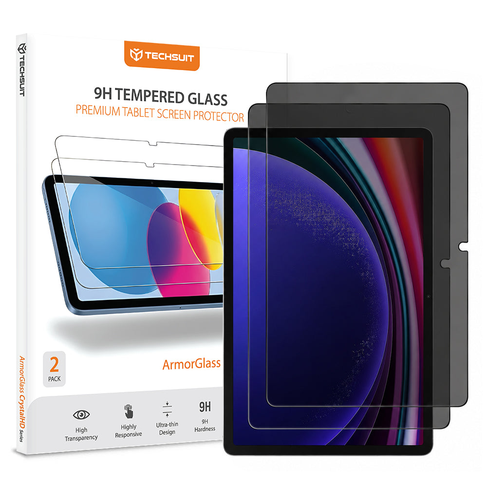 Zaštitna folija Ekran Privacy Techsuit ArmorGlass CrystalHD za Samsung Galaxy Tab S10 Lite, Kaljeno Staklo, Full Glue, Set 2 komada