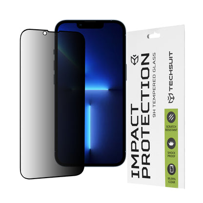 Zaštitna folija Ekran Privacy Techsuit za Apple iPhone 14 Plus / 13 Pro Max, Kaljeno Staklo, Full Glue, 111D