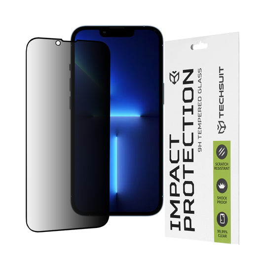 Zaštitna folija Ekran Privacy Techsuit za Apple iPhone 14 Plus / 13 Pro Max, Kaljeno Staklo, Full Glue, 111D