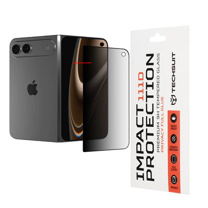 Zaštitna folija za spoljašnji ekran Privacy Techsuit za Apple iPhone Ultra, Kaljeno staklo, Full Glue, 111D