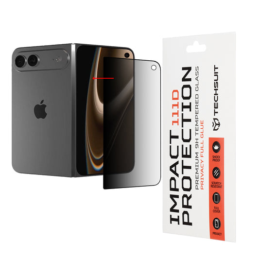 Zaštitna folija za spoljašnji ekran Privacy Techsuit za Apple iPhone Ultra, Kaljeno staklo, Full Glue, 111D