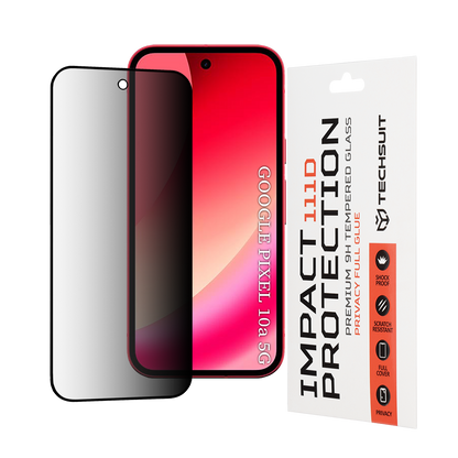 Folija za zaštitu ekrana Privacy Techsuit za Google Pixel 10a, Kaljeno staklo, Full Glue, 111D
