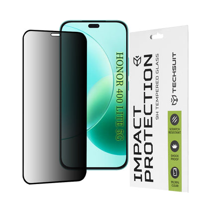 Zaštitna folija za ekran Privacy Techsuit za Honor 400 Lite / X8c / X8b, Kaljeno staklo, Full Glue, 111D