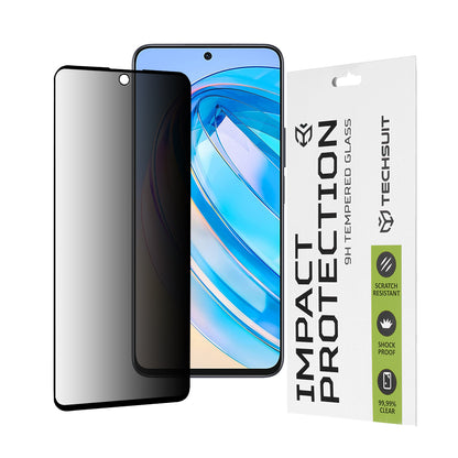 Zaštitna folija za ekran Privacy Techsuit za Honor X8a / X8 4G, Kaljeno staklo, Full Glue, 111D