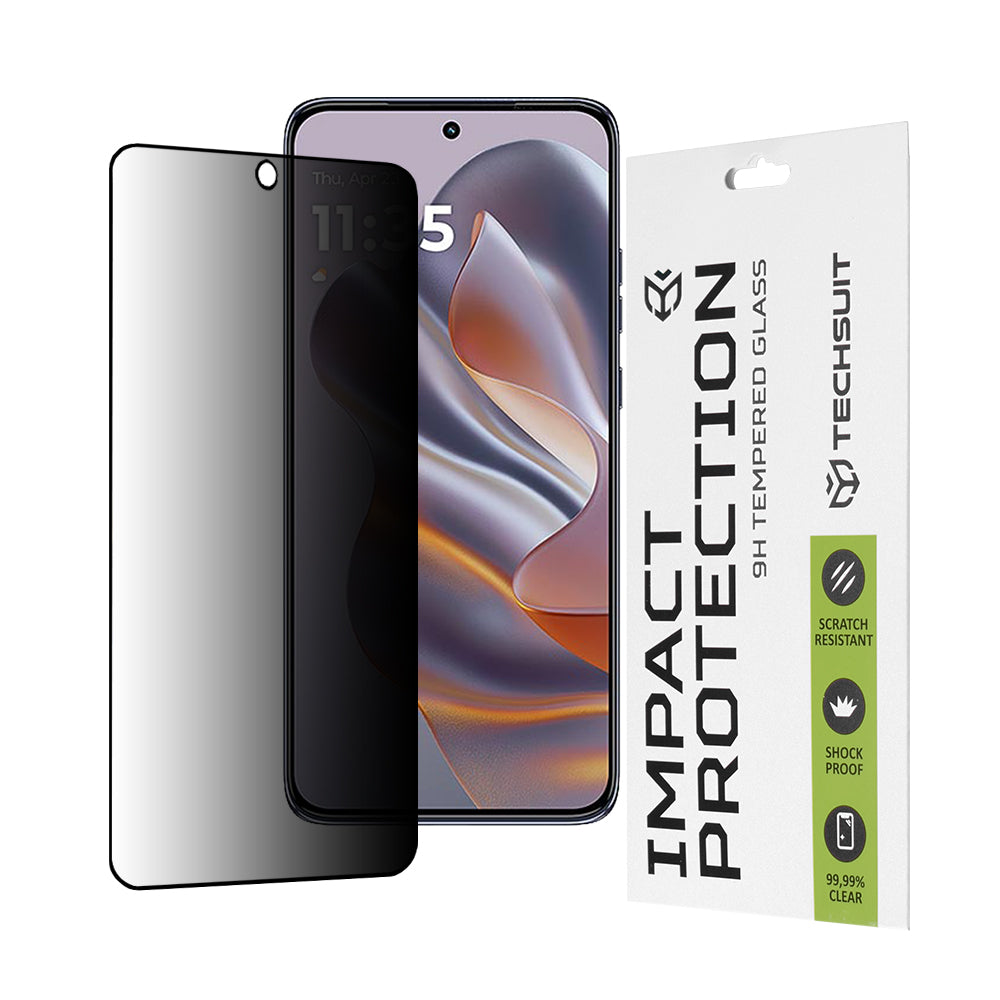 Zaštitna folija Ekran Privacy Techsuit za Motorola Edge 50 Neo, Kaljeno Staklo, Full Glue, 111D