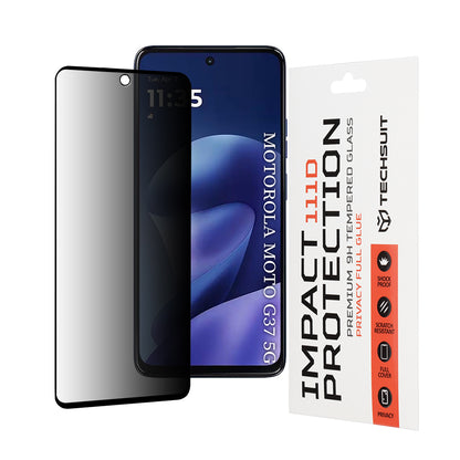 Zaštitna folija Ekran Privacy Techsuit za Motorola Moto G47 / G37 Power / G37, Kaljeno Staklo, Full Glue, 111D
