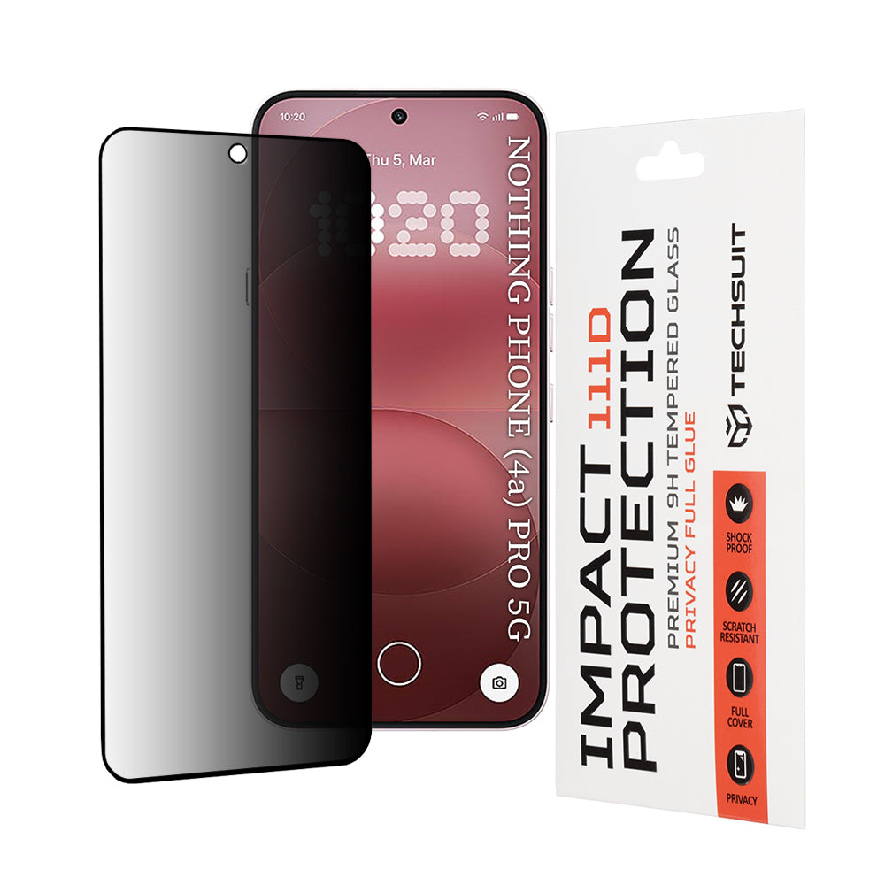 Zaštitna folija za ekran Privacy Techsuit za Nothing Phone (4a) Pro, Kaljeno staklo, Full Glue, 111D