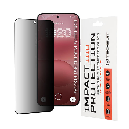 Zaštitna folija za ekran Privacy Techsuit za Nothing Phone (4a) Pro, Kaljeno staklo, Full Glue, 111D