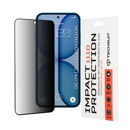 Zaštitna folija za ekran Privacy Techsuit za Nothing Phone (4a), Kaljeno staklo, Full Glue, 111D