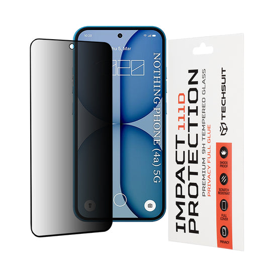 Zaštitna folija za ekran Privacy Techsuit za Nothing Phone (4a), Kaljeno staklo, Full Glue, 111D