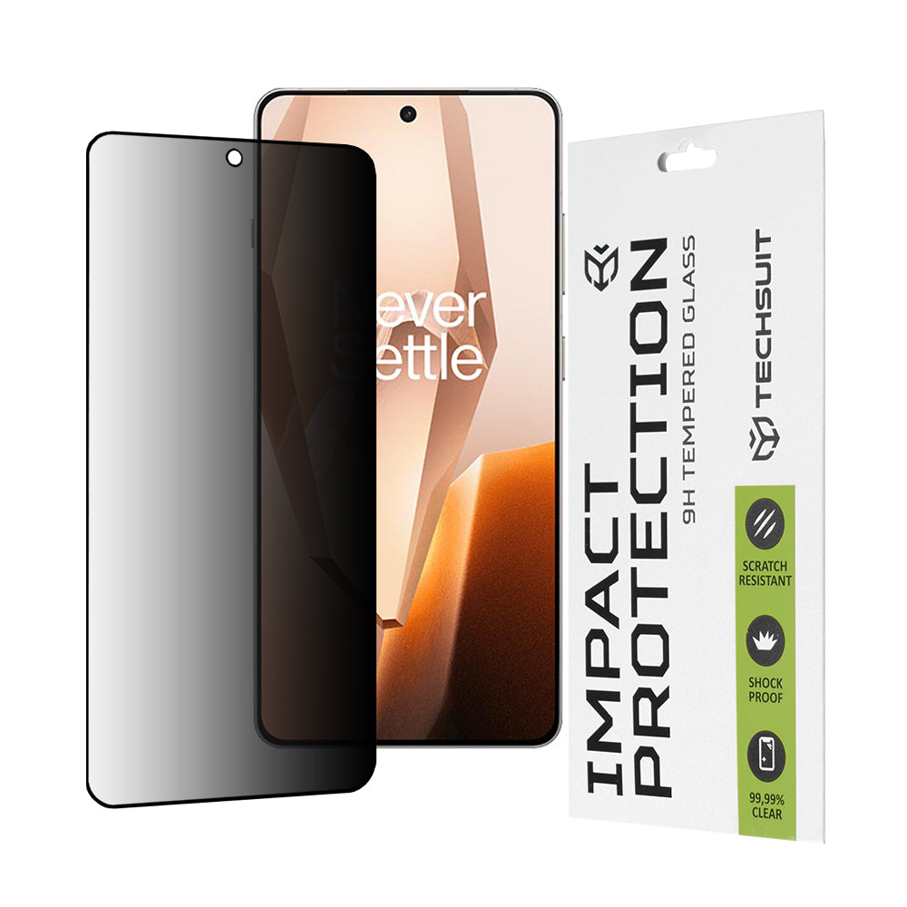 Zaštitna folija Ekran Privacy Techsuit za OnePlus 13R, Kaljeno Staklo, Full Glue, 111D