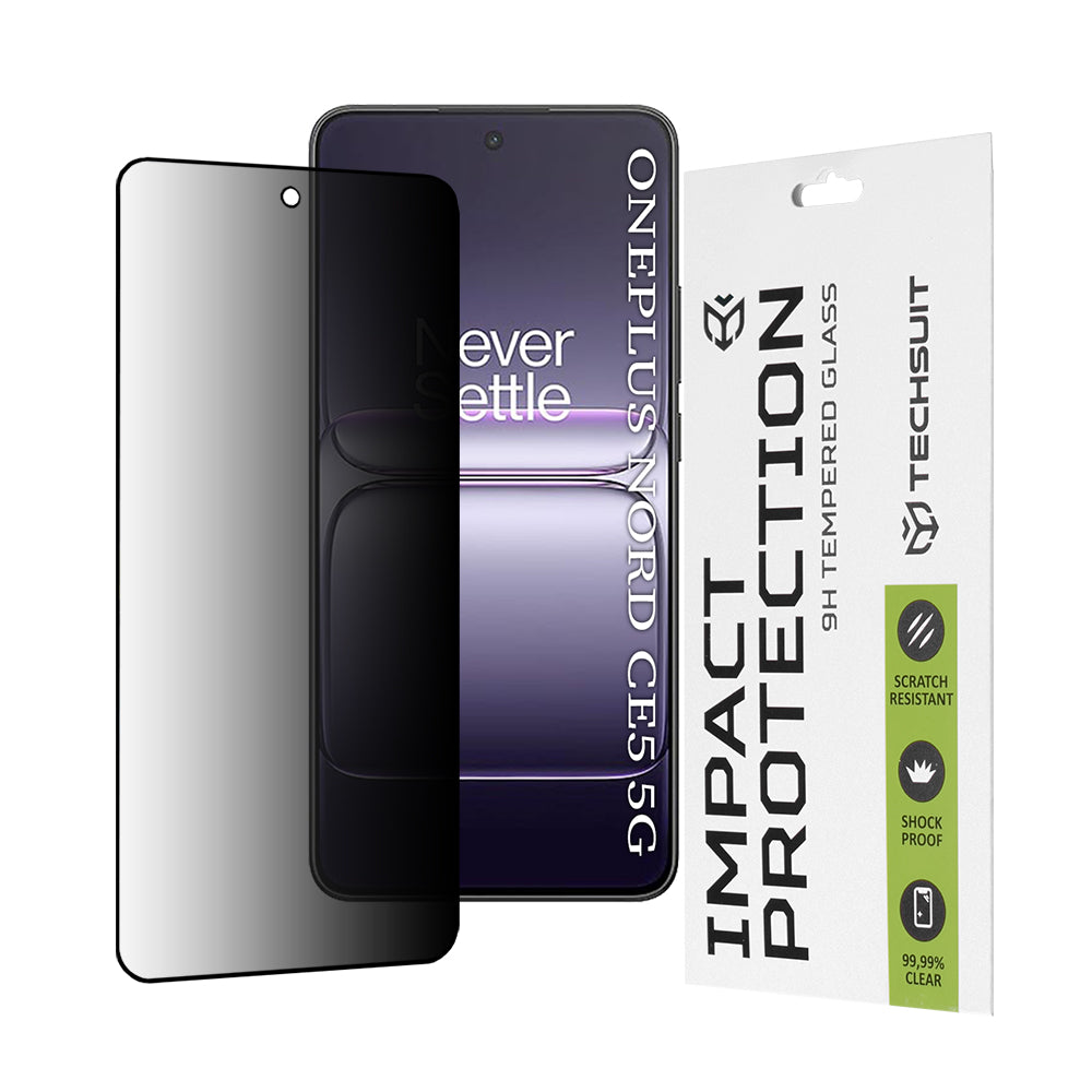 Zaštitna folija Ekran Privacy Techsuit za OnePlus Nord CE5, Kaljeno Staklo, Full Glue, 111D