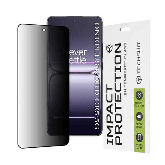 Zaštitna folija Ekran Privacy Techsuit za OnePlus Nord CE5, Kaljeno Staklo, Full Glue, 111D
