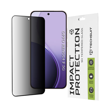 Zaštitna folija za ekran Privacy Techsuit za Oppo Reno14 FS 5G / Reno14 F, Kaljeno staklo, Full Glue, 111D