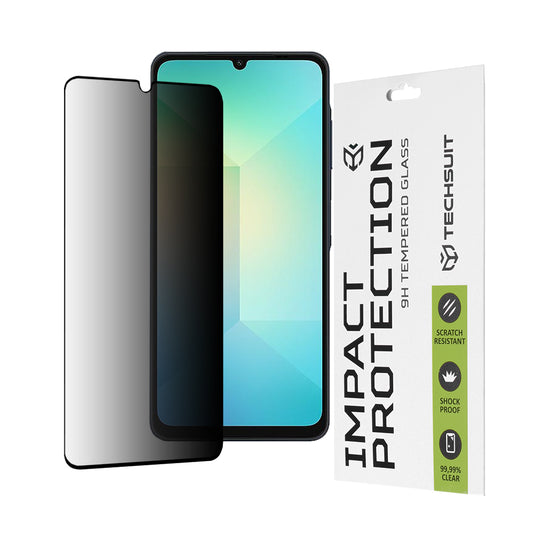 Zaštitna folija Ekran Privacy Techsuit za Samsung Galaxy A06 A065, Kaljeno Staklo, Full Glue, 111D