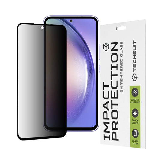 Zaštitna folija Ekran Privacy Techsuit za Samsung Galaxy A54 A546, Kaljeno Staklo, Full Glue, 111D