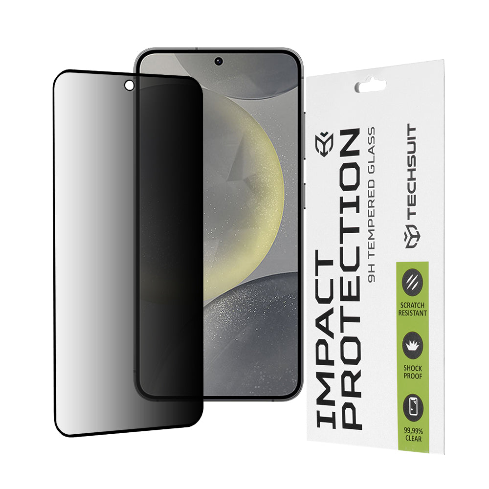 Zaštitna folija Ekran Privacy Techsuit za Samsung Galaxy S25 S931 / S24 S921, Kaljeno Staklo, Full Glue, 111D