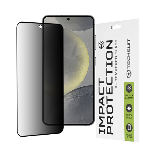 Zaštitna folija Ekran Privacy Techsuit za Samsung Galaxy S25 S931 / S24 S921, Kaljeno Staklo, Full Glue, 111D