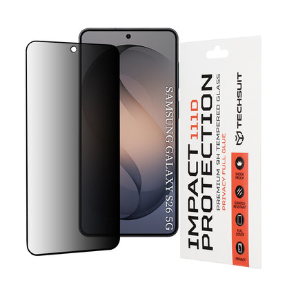 Zaštitna folija za ekran Privacy Techsuit za Samsung Galaxy S26 S942, Kaljeno staklo, Full Glue, 111D