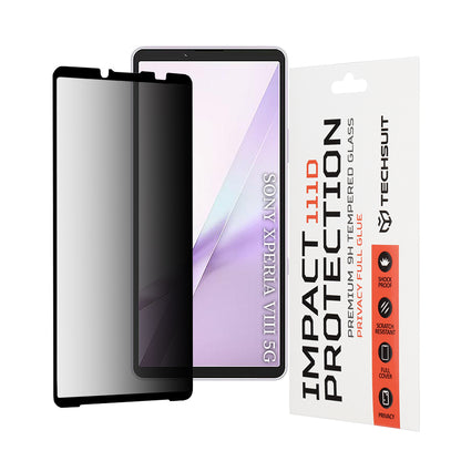 Zaštitna folija Ekran Privacy Techsuit za Sony Xperia 10 VIII, Kaljeno Staklo, Full Glue, 111D