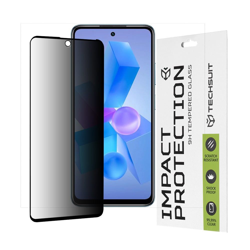 Zaštitna folija Ekran Privacy Techsuit za Tecno Spark 20 Pro / Pova 5 Pro / Hot 40 / Hot 40 Pro, Kaljeno Staklo, Full Glue, 111D