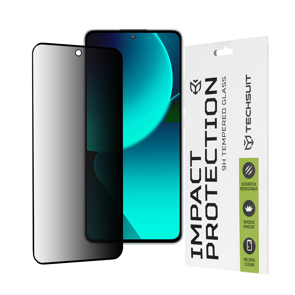 Zaštitna folija Ekran Privacy Techsuit za Xiaomi 13T Pro / 13T, Kaljeno Staklo, Full Glue, 111D