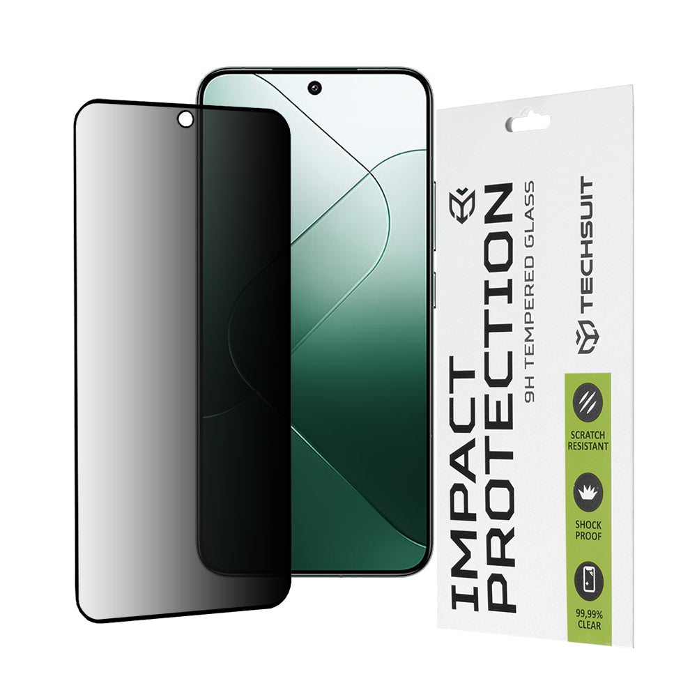 Zaštitna folija Ekran Privacy Techsuit za Xiaomi 14, Kaljeno Staklo, Full Glue, 111D