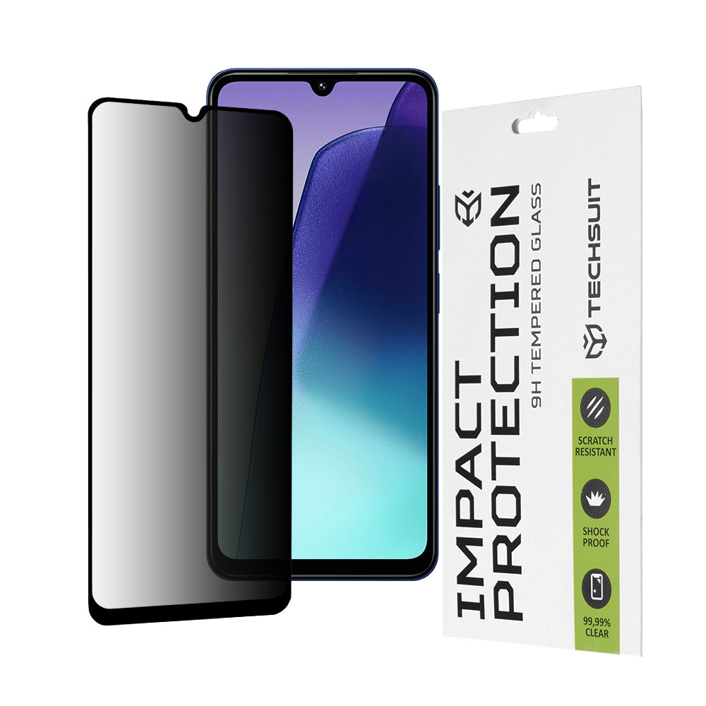 Zaštitna folija Ekran Privacy Techsuit za Xiaomi Redmi A5 4G (Regional) / 14C / Poco C75, Kaljeno Staklo, Full Glue, 111D