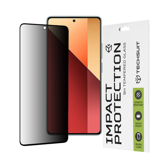 Zaštitna folija Ekran Privacy Techsuit za Xiaomi Redmi Note 13 Pro 4G / Poco M6 Pro 4G, Kaljeno Staklo, Full Glue, 111D