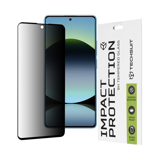 Zaštitna folija Ekran Privacy Techsuit za Xiaomi Redmi Note 14S, Kaljeno Staklo, Full Glue, 111D