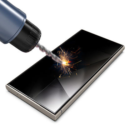 Zaštitna folija za ekran Privacy Techsuit TitanGlass CrystalHD za Samsung Galaxy S24 Ultra S928, Kaljeno staklo, Full Glue, Set od 2 komada