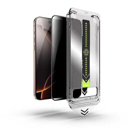 Folija za zaštitu ekrana Privacy Techsuit TitanGlass za Apple iPhone 17 / 16 Pro, Kaljeno staklo, Full Glue