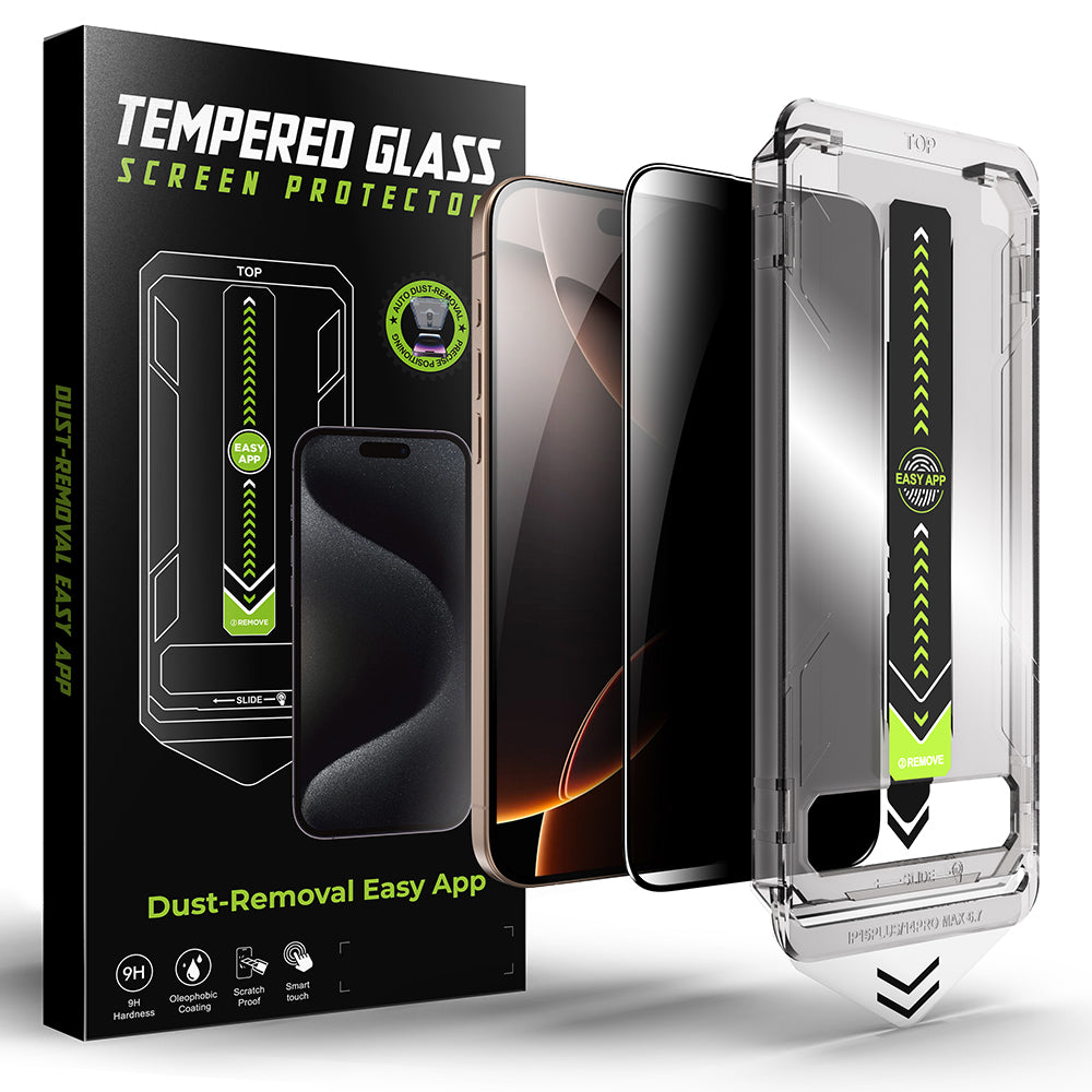 Folija za zaštitu ekrana Privacy Techsuit TitanGlass za Apple iPhone 17 Pro Max, Kaljeno staklo, Full Glue