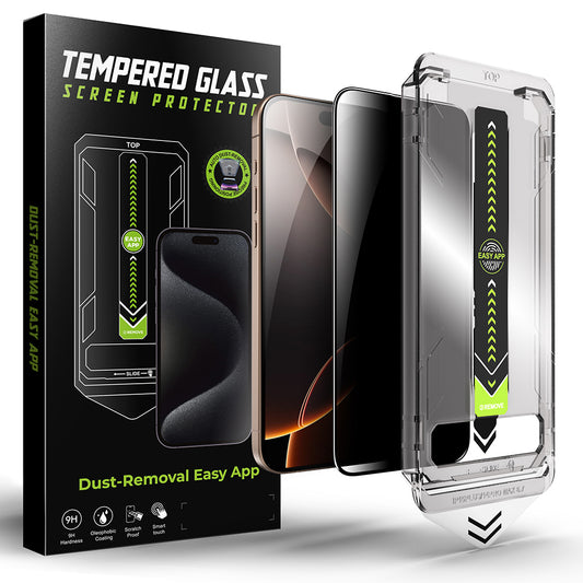 Folija za zaštitu ekrana Privacy Techsuit TitanGlass za Apple iPhone 17 Pro Max, Kaljeno staklo, Full Glue