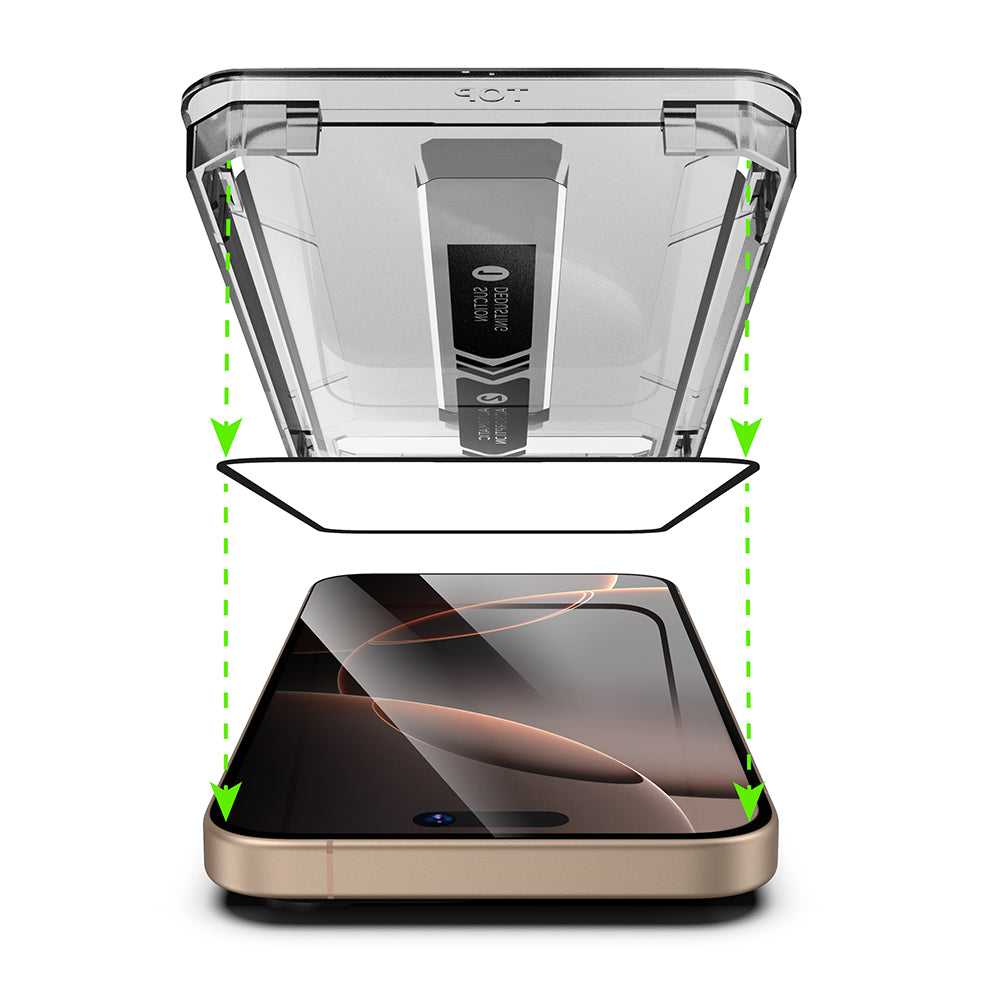 Folija za zaštitu ekrana Privacy Techsuit TitanGlass za Apple iPhone 17 Pro Max, Kaljeno staklo, Full Glue, Set 2 komada