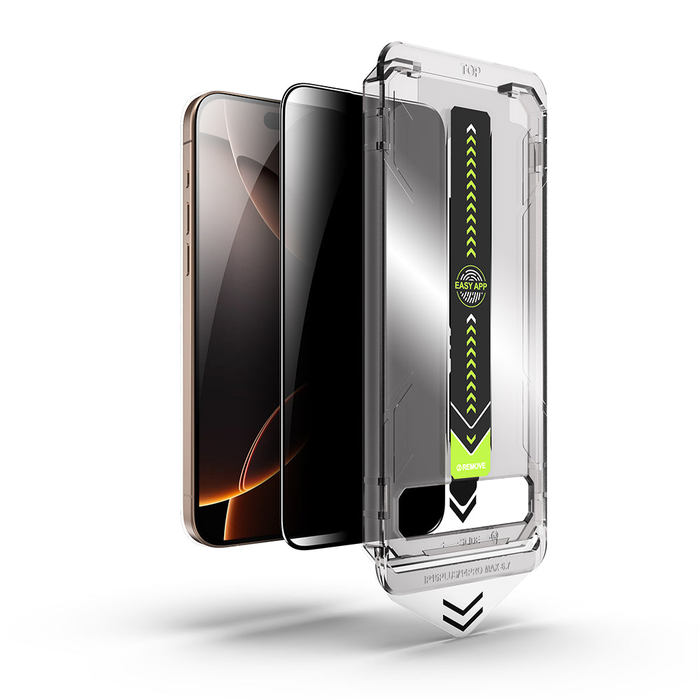 Folija za zaštitu ekrana Privacy Techsuit TitanGlass za Apple iPhone 17 Pro, Kaljeno staklo, Full Glue