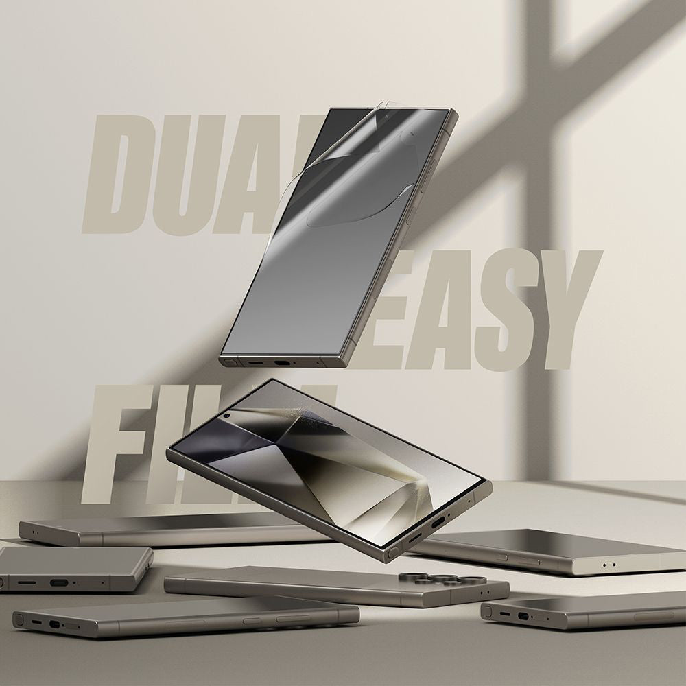 Folija za zaštitu ekrana Ringke Dual Easy za Samsung Galaxy S24 Ultra S928, Plastika, Set 2 komada