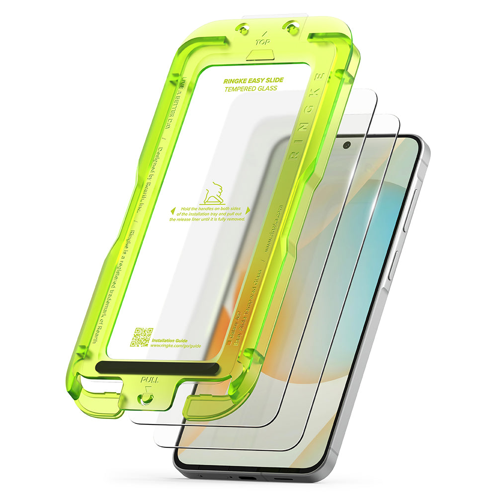 Folija za zaštitu ekrana Ringke Easy Slide za Samsung Galaxy A57 5G, Kaljeno staklo, Full Glue, Set od 2 komada