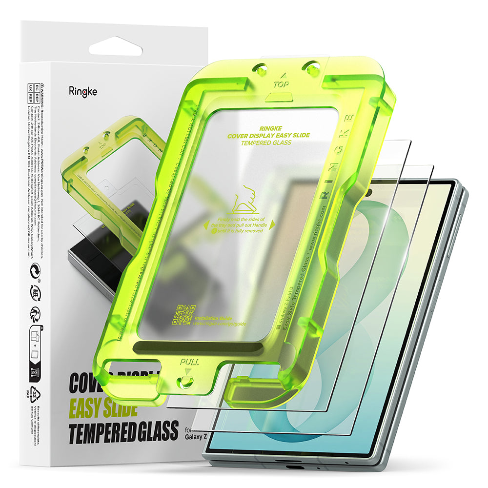 Zaštitna folija za spoljašnji ekran Ringke Easy Slide za Samsung Galaxy Z Fold8 F971, Kaljeno staklo, Full Glue, Set od 2 komada