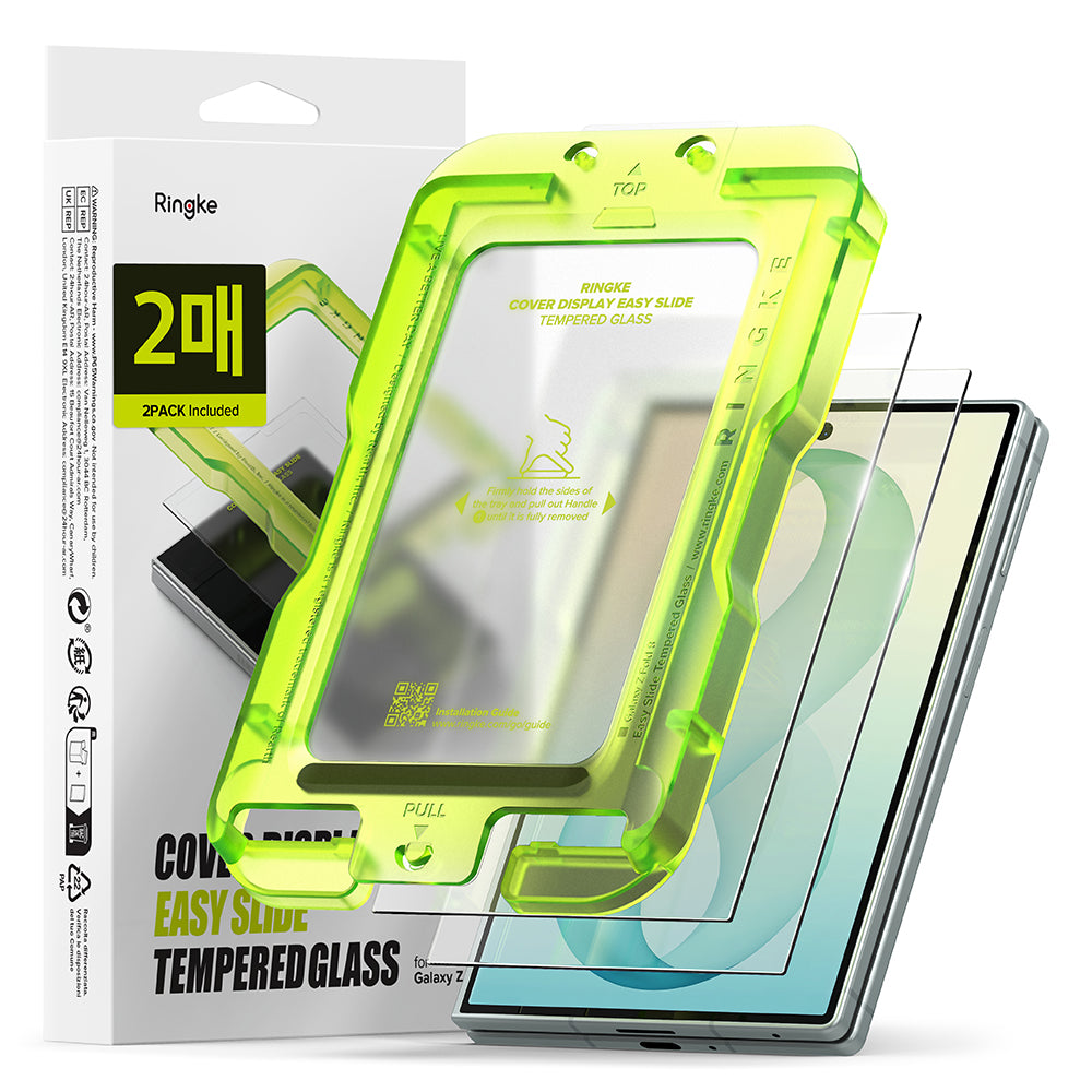 Zaštitna folija za spoljašnji ekran Ringke Easy Slide za Samsung Galaxy Z Fold8 F971, Kaljeno staklo, Full Glue, Set od 2 komada