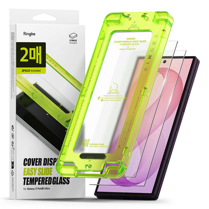 Zaštitna folija za spoljašnji ekran Ringke Easy Slide za Samsung Galaxy Z Fold8 Ultra F976, Kaljeno staklo, Full Glue, Set od 2 komada