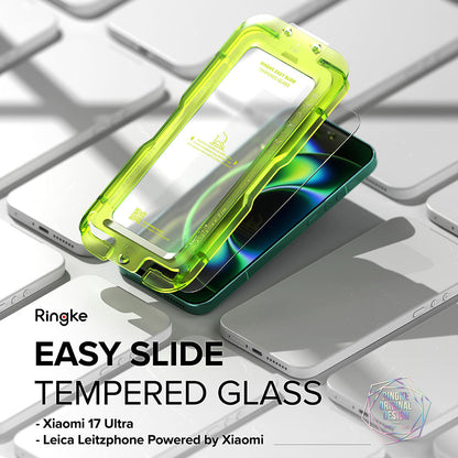 Zaštitna folija za ekran Ringke Easy Slide za Xiaomi 17 Ultra, Kaljeno staklo, Full Glue, Set od 2 komada