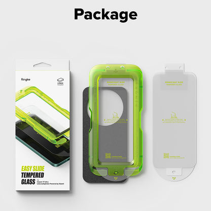 Zaštitna folija za ekran Ringke Easy Slide za Xiaomi 17 Ultra, Kaljeno staklo, Full Glue, Set od 2 komada