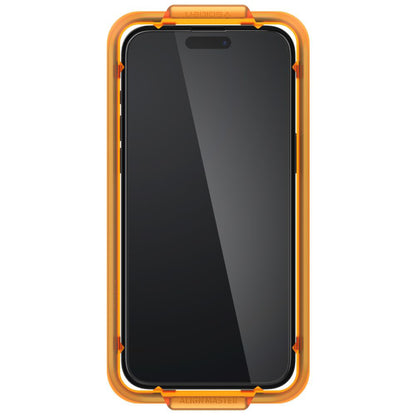 Zaštitna folija za ekran Spigen GlastR Align Master za Apple iPhone 15, Kaljeno staklo, Full Glue, Set 2 komada, Crna AGL06906