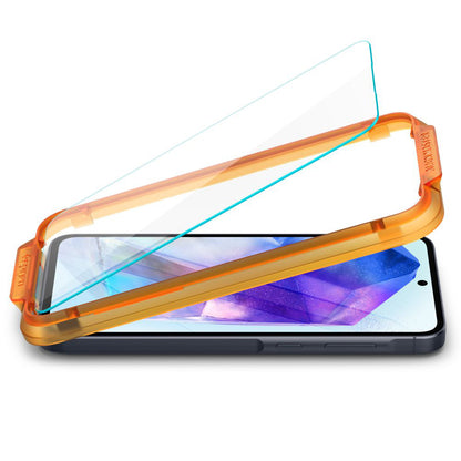 Zaštitna folija za ekran Spigen GlastR Align Master za Samsung Galaxy A55 5G A556, Kaljeno staklo, Full Glue, Set od 2 komada AGL07775
