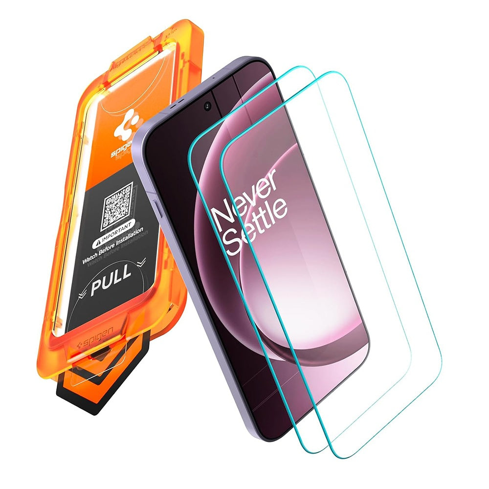 Zaštitna folija za ekran Spigen GlastR AlignMaster S za OnePlus 15, Kaljeno staklo, Full Glue, Set od 2 komada AGL11333