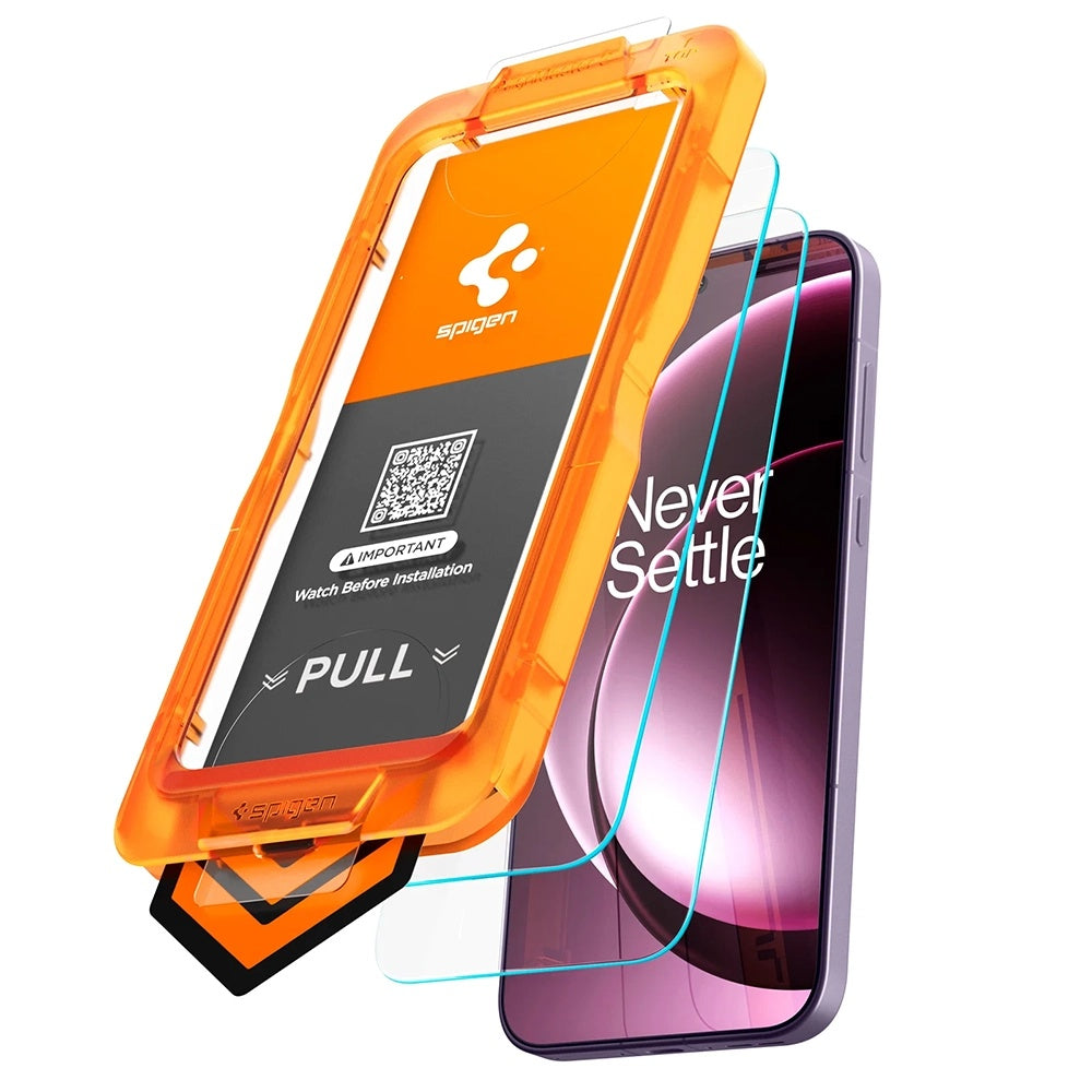 Zaštitna folija za ekran Spigen GlastR AlignMaster S za OnePlus 15, Kaljeno staklo, Full Glue, Set od 2 komada AGL11333