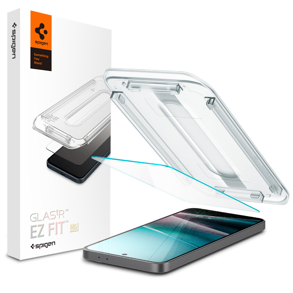 Zaštitna folija za ekran Spigen GlastR EZ FIT HD za Samsung Galaxy A37 5G / A36 A366, Kaljeno staklo, Full Glue, Set od 2 komada AGL11365