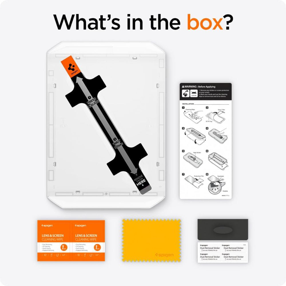 Folija za zaštitu ekrana Spigen GlastR EZ FIT za Apple iPad Pro 13 (2024), Kaljeno staklo, Full Glue AGL07793